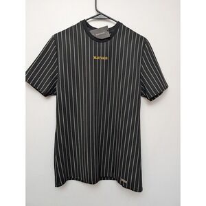 E1 NWT New Mens Mauvais Black‎ Pin Striped T Shirt Size S
